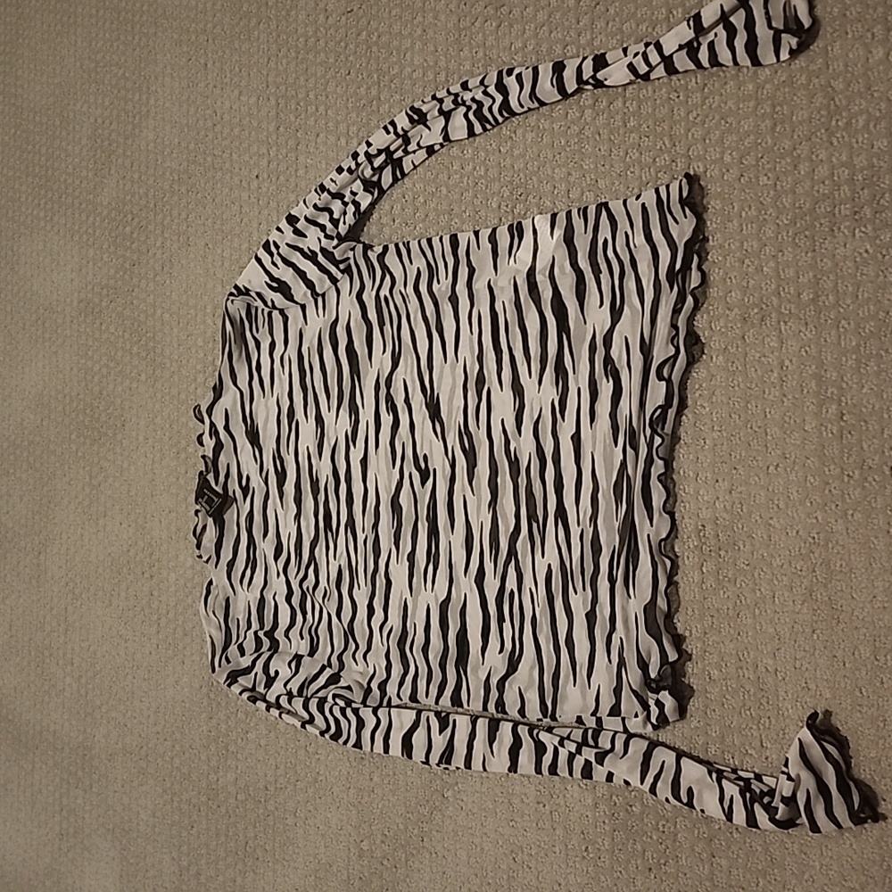 Zebra print long sleeve shirt